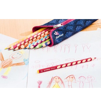 12 crayons de couleur ergo droitier ou gaucher Easy Color Stabilo | Espace Inclusif