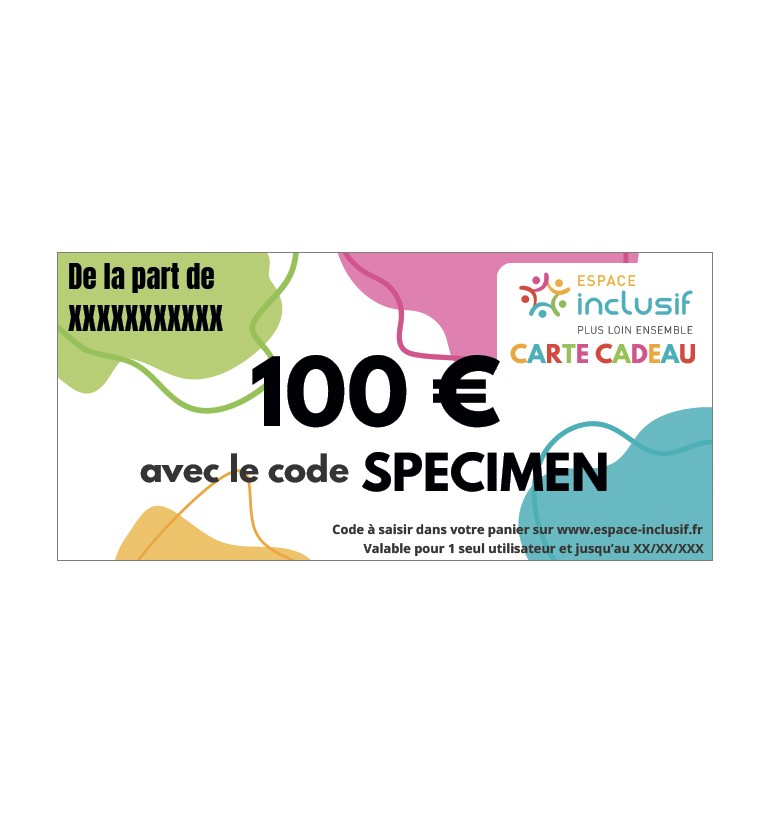 Carte cadeau de 100 euros | Espace Inclusif