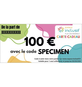 Carte cadeau de 100 euros | Espace Inclusif