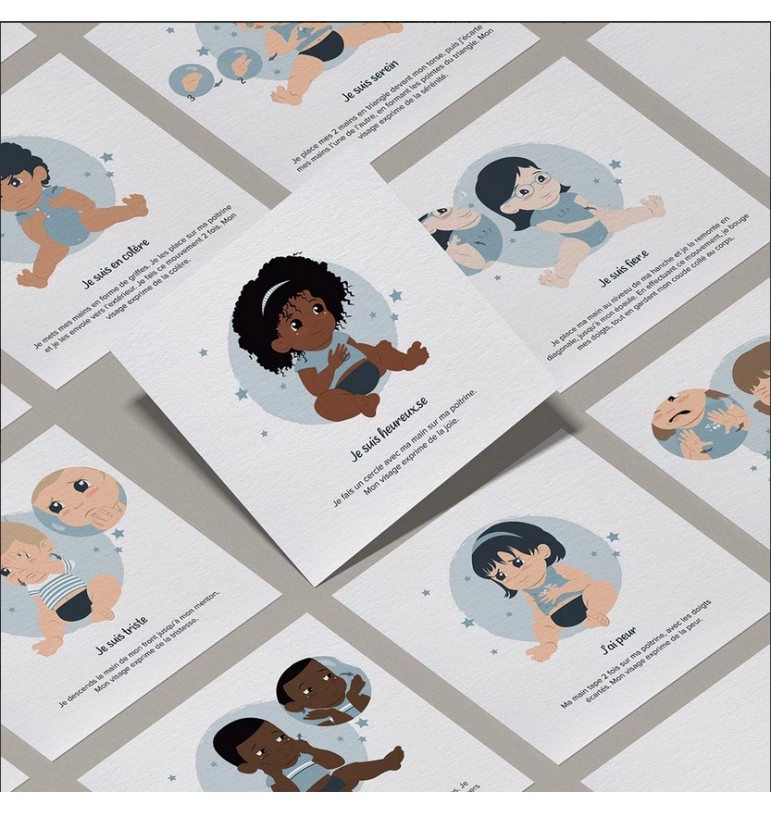 Cartes bébé signe - Mes émotions | Espace Inclusif