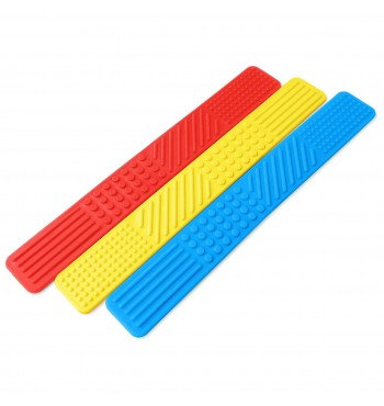 Ark 3 fidgets marque-pages sensoriels rouge/jaune/bleu | Espace Inclusif