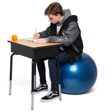 Ballon d'assise lesté bleu 65 cm | Espace Inclusif