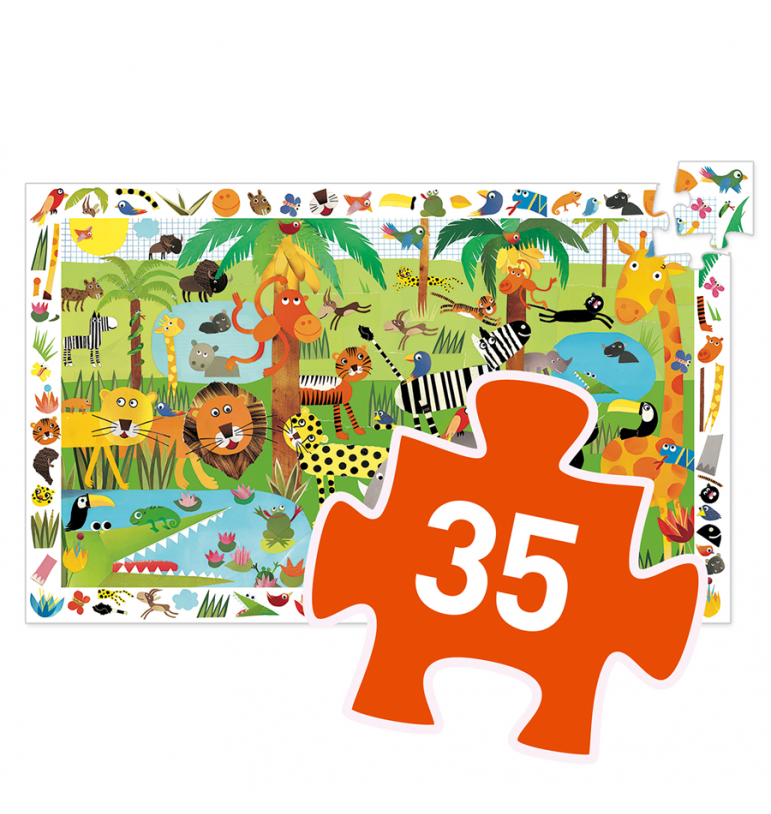 Puzzle 35 pièces - La jungle | Espace Inclusif