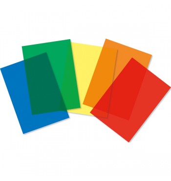 Plaquettes translucides colorées A4