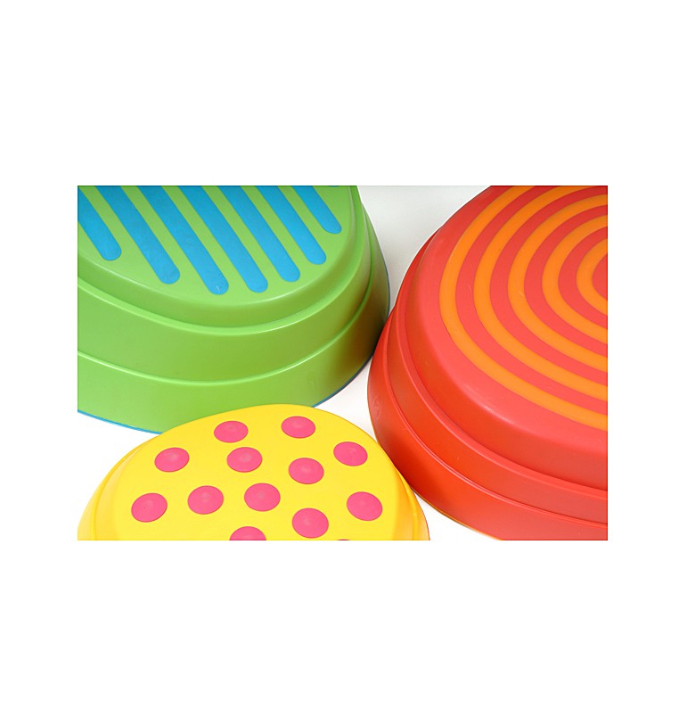 Pierres D'équilibre Pour Enfants - 11 Pièces Multicolores, Antidérapantes, Pour Parcours Motricité Intérieur/extérieur - 4