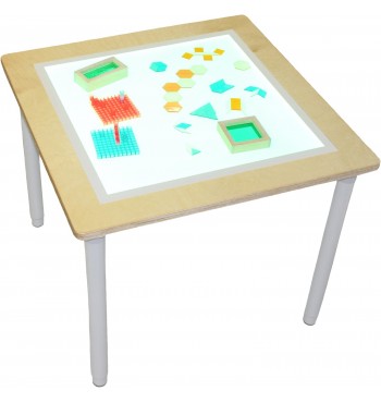 Table lumineuse avec pieds réglables