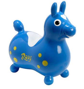 Cheval rebondissant Rody bleu