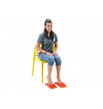 Tapis sensoriel orange pour les pieds | Espace Inclusif