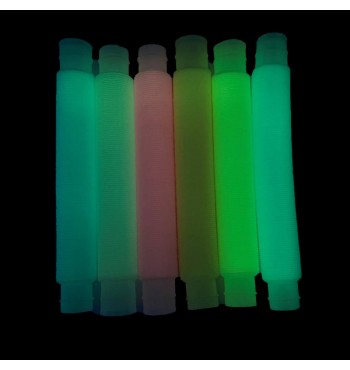 6 tubes extensibles - Fidget phosphorescents