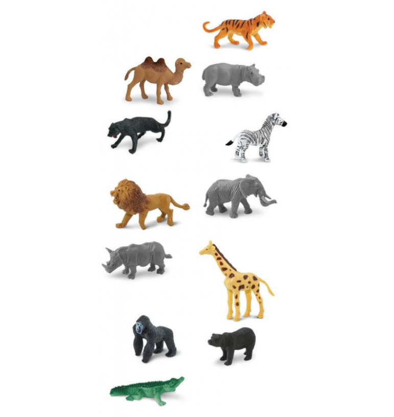 12 figurines animaux sauvages | Espace Inclusif