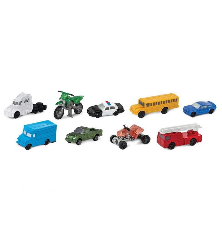 9 figurines véhicules routiers | Espace Inclusif