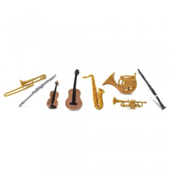 8 figurines instruments de musique
