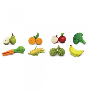 8 figurines fruits et légumes