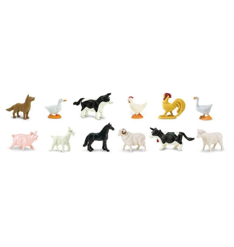 48 figurines animaux de la ferme | Espace Inclusif