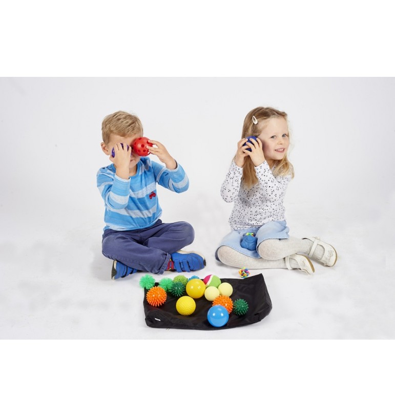 SULOLI 6 Balles Tactiles Sensorielles Colorées - Jouets De Bain Pour Bébé Reconnaissance Couleurs