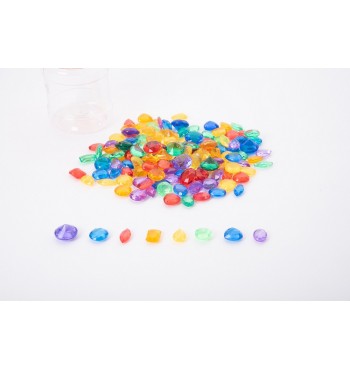 Bijoux translucides en couleur - 144 pièces