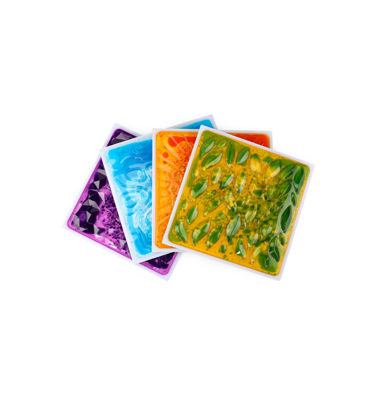 Lot de 4 dalles sensori-motrices texturées | Espace Inclusif