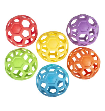 Lot de 6 balles ouvertes Rubberflex 18 cm | Espace Inclusif
