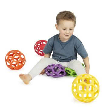 Lot de 6 balles ouvertes Rubberflex 18 cm | Espace Inclusif