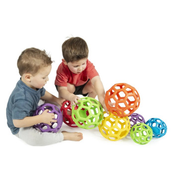Lot de 6 balles ouvertes Rubberflex 18 cm | Espace Inclusif