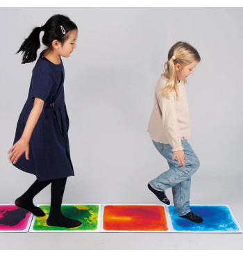 Lot de 4 dalles sensori-motrices 50 x 50 cm | Espace Inclusif