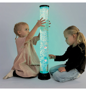 Colonne à bulles avec poissons 90 cm | Espace Inclusif