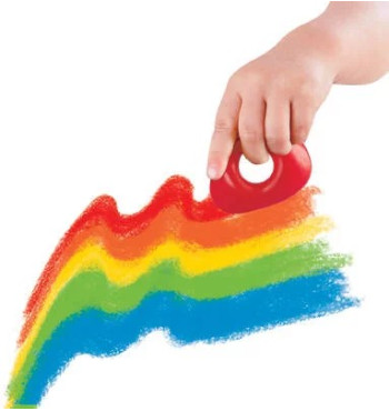 Crayons easy-grip arc-en-ciel | Espace Inclusif