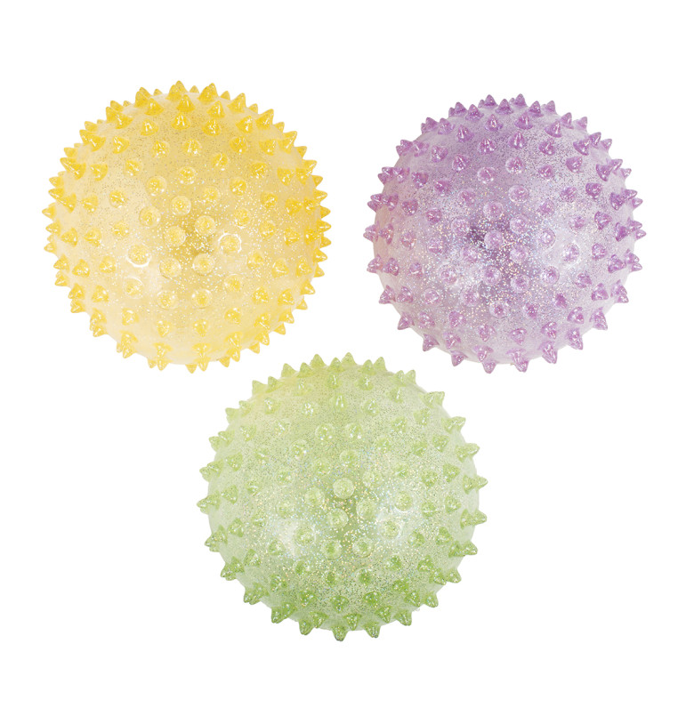 Set de 3 balles hérisson souples à paillettes | Espace Inclusif