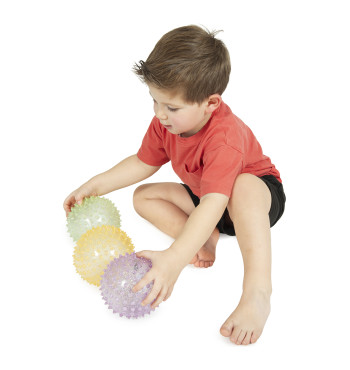 Set de 3 balles hérisson souples à paillettes | Espace Inclusif
