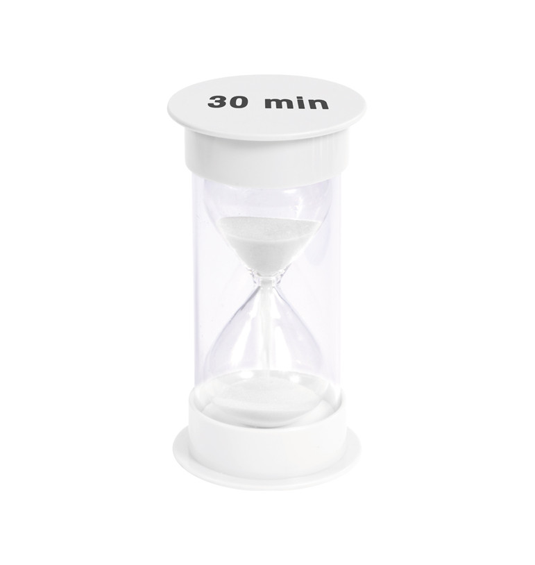 Sablier blanc 30 min | Espace Inclusif