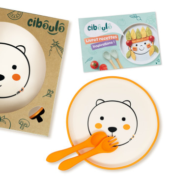 Box assiette silicone Ciboulo Animal