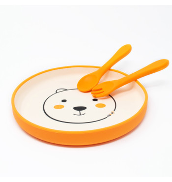 Box assiette silicone Ciboulo Animal | Espace Inclusif