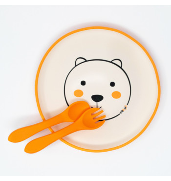 Box assiette silicone Ciboulo Animal | Espace Inclusif