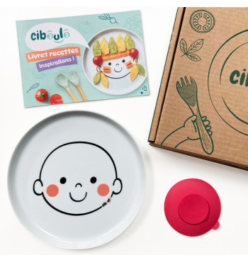 Box assiette porcelaine Ciboulo Bonhomme | Espace Inclusif