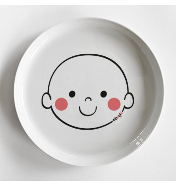 Box assiette porcelaine Ciboulo Bonhomme | Espace Inclusif