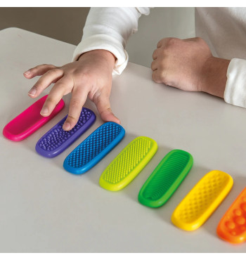 Barres tactiles arc-en-ciel | Espace Inclusif