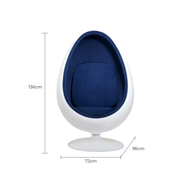 Chaise œuf bleue | Espace Inclusif