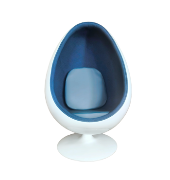 Chaise œuf bleue