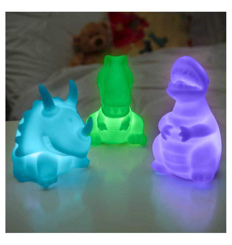 Nos coups de cœur pour une chambre d'enfants joliment éclairée - Veilleuses dinosaures x3