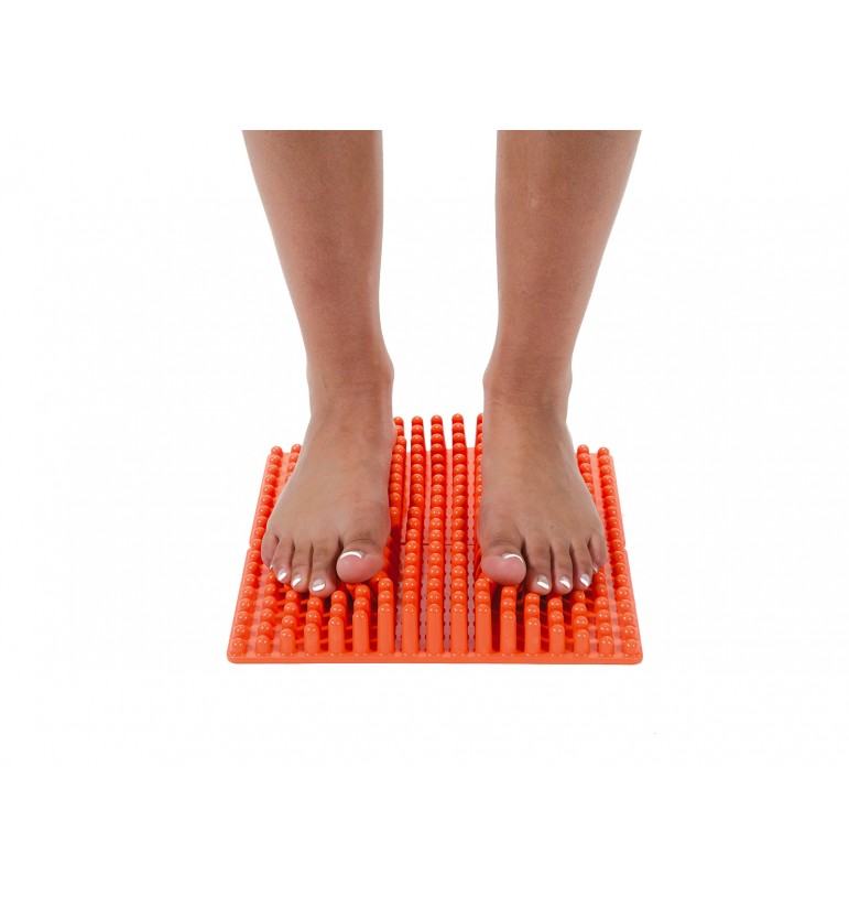 Massages sensoriels : Un voyage apaisant pour tout le corps - Tapis sensoriel pour les pieds orange