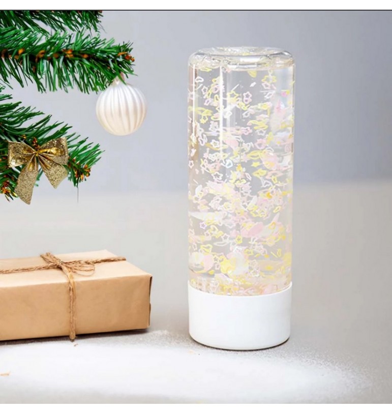 Bouteilles sensorielles : Attention, imagination et observation - Bouteille sensorielle coquillages jaunes et roses