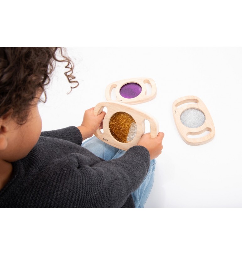 Cadres à poignées : Un outil sensoriel et pédagogique pour les enfants - Cadre à poignées paillettes