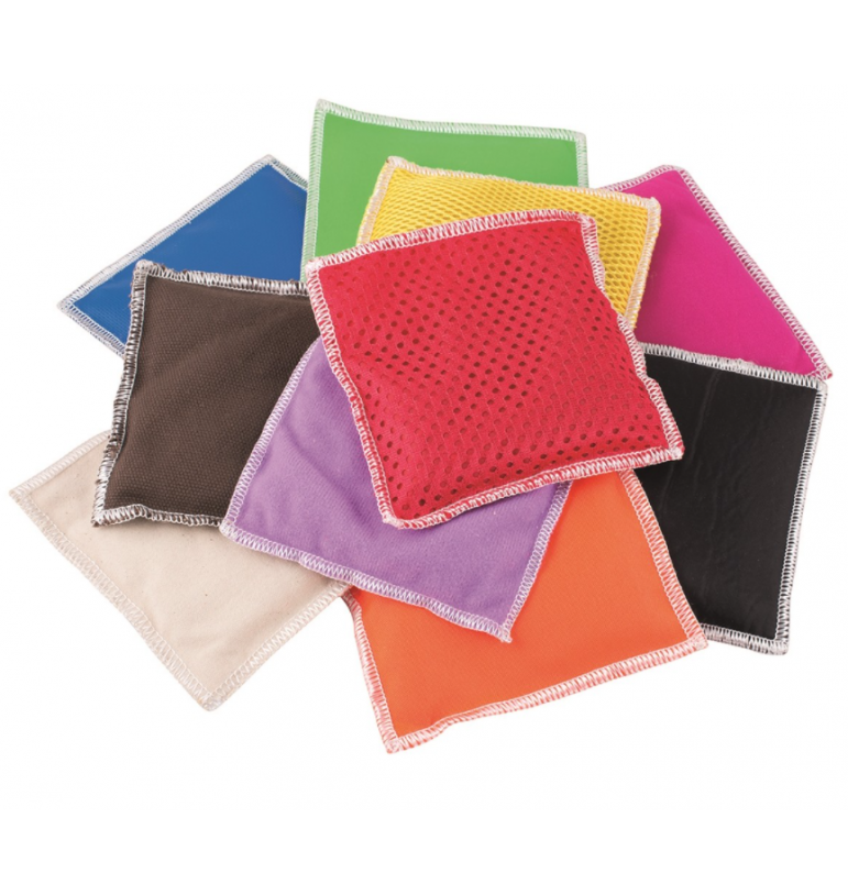 Jeux tactiles : Une expérience sensorielle et ludique - Lot de 10 sacs à grains texturés