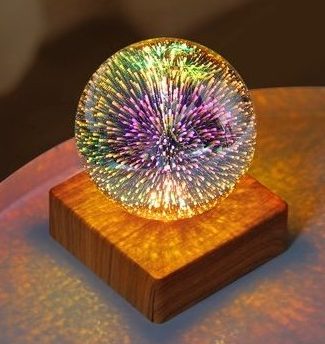 Sphère lumineuse effet fibres