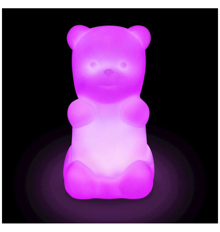 Autisme : Le guide des matériels adaptés pour enfants - Lampe ourson à changement de couleurs
