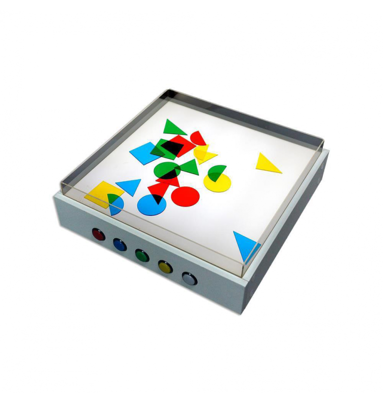 Jeux sensoriels sur table lumineuse : 10 activités faciles à mettre en place pour les enfants - Table lumineuse 6 couleurs