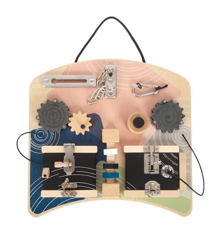 Apprentissages du quotidien et motricité fine - les matériels qui font la différence - Planche de motricité serrures et rotation