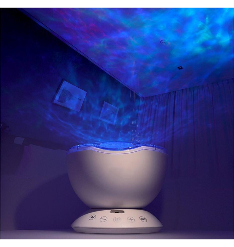 Sensorialité : accompagner l'enfant dans la découverte du monde par les sens - Projecteur de vagues avec haut-parleur