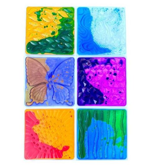 Sensorialité : accompagner l'enfant dans la découverte du monde par les sens - 6 dalles sensori-motrices texturées